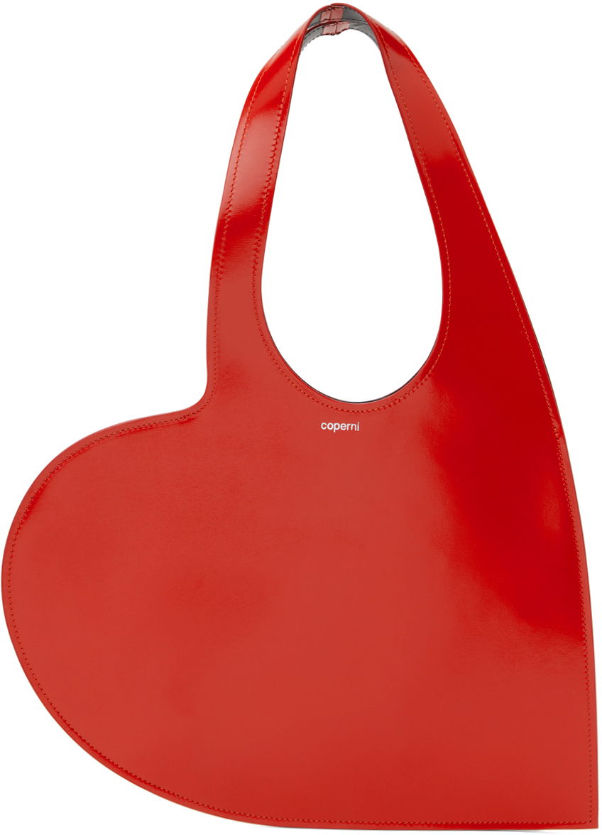 Голяма пазарска чанта Coperni Coperni Mini Heart Tote Bag Червено | COPBA14BISF6002, 0