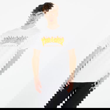 Тениска Thrasher Flame Logo T-Shirt Бяло | 110102WH, 0
