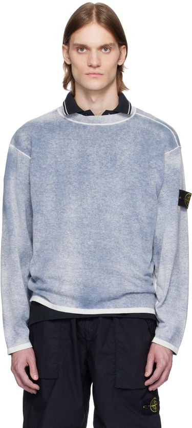 Пуловер Stone Island Stone Island Raw Hand Light Organic Cotton Sweater Синьо | K1S15 5100030 S00Z2, 0