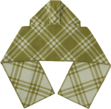 Шал Burberry Check Hooded Scarf Зелено | 8101359, 1