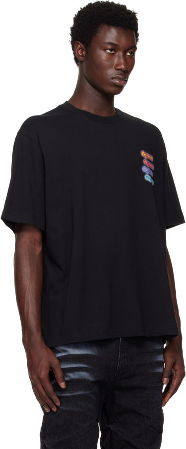 Тениска We11done We11done Neon Logo Short Sleeved T-Shirt Черно | WD-TT2-25-752-U-BK, 1