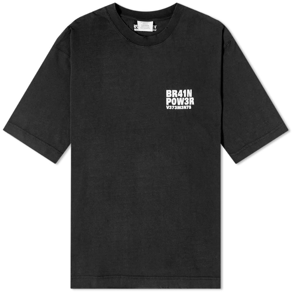 Тениска VETEMENTS Brain Power Tee Черно | UE63TR380B, 0
