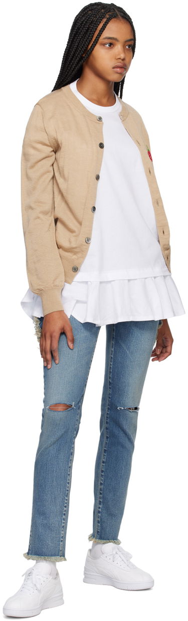 Тениска Comme des Garçons Comme des Garçons Shirt Ruffled T-Shirt Бяло | FK-T018-051, 3