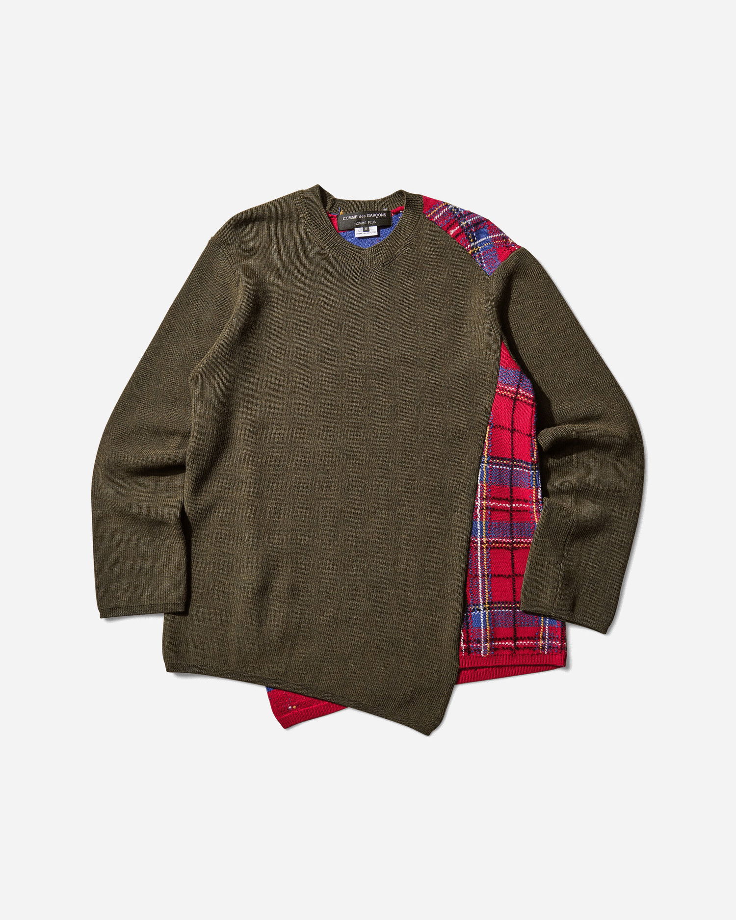 Пуловер Comme des Garçons Asymmetric Paneled Sweater Зелено | PP-N006-W25 1, 1