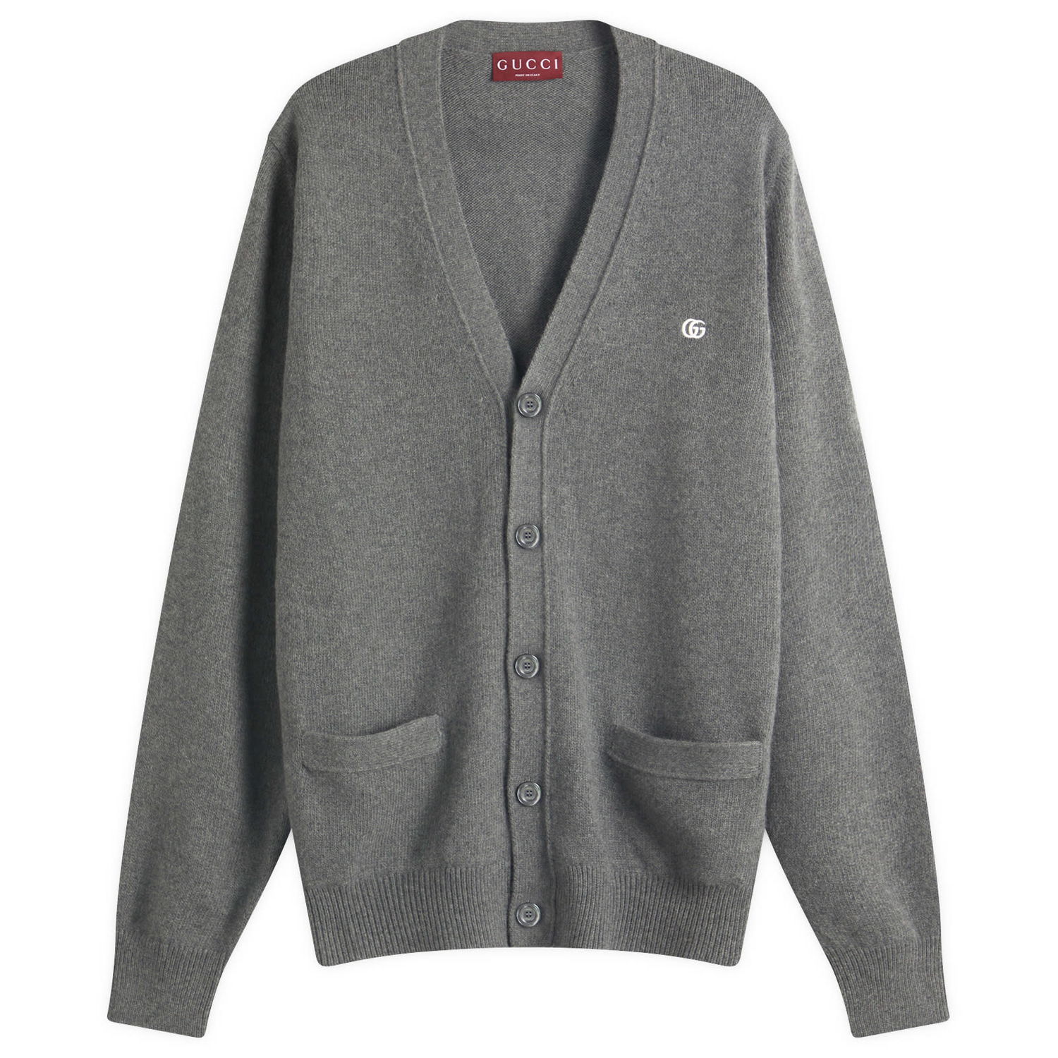 Пуловер Gucci Gucci Monogram Wool Cashmere Cardigan, Large Сиво | 815009-XKEK5-1078, 0