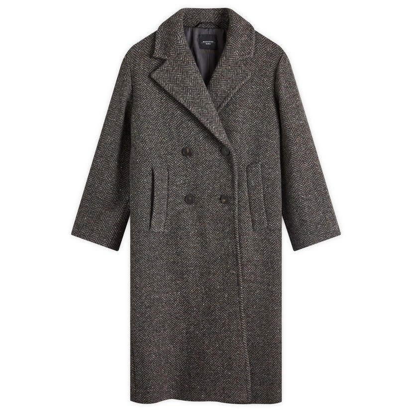 Тренчкот Max Mara Weekend By Maxi Herringbone Coat Сиво | 2425016042600-2