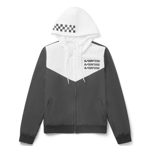 Ветровка Vans Vans Splicing Hooded Windbreaker Бяло | VN0A47V8BLK
