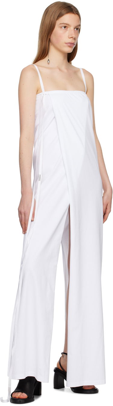 Pокля Ann Demeulemeester Women's Long White Strappy Dress Бяло | 2301-W-JDR08-FA298-001, 3