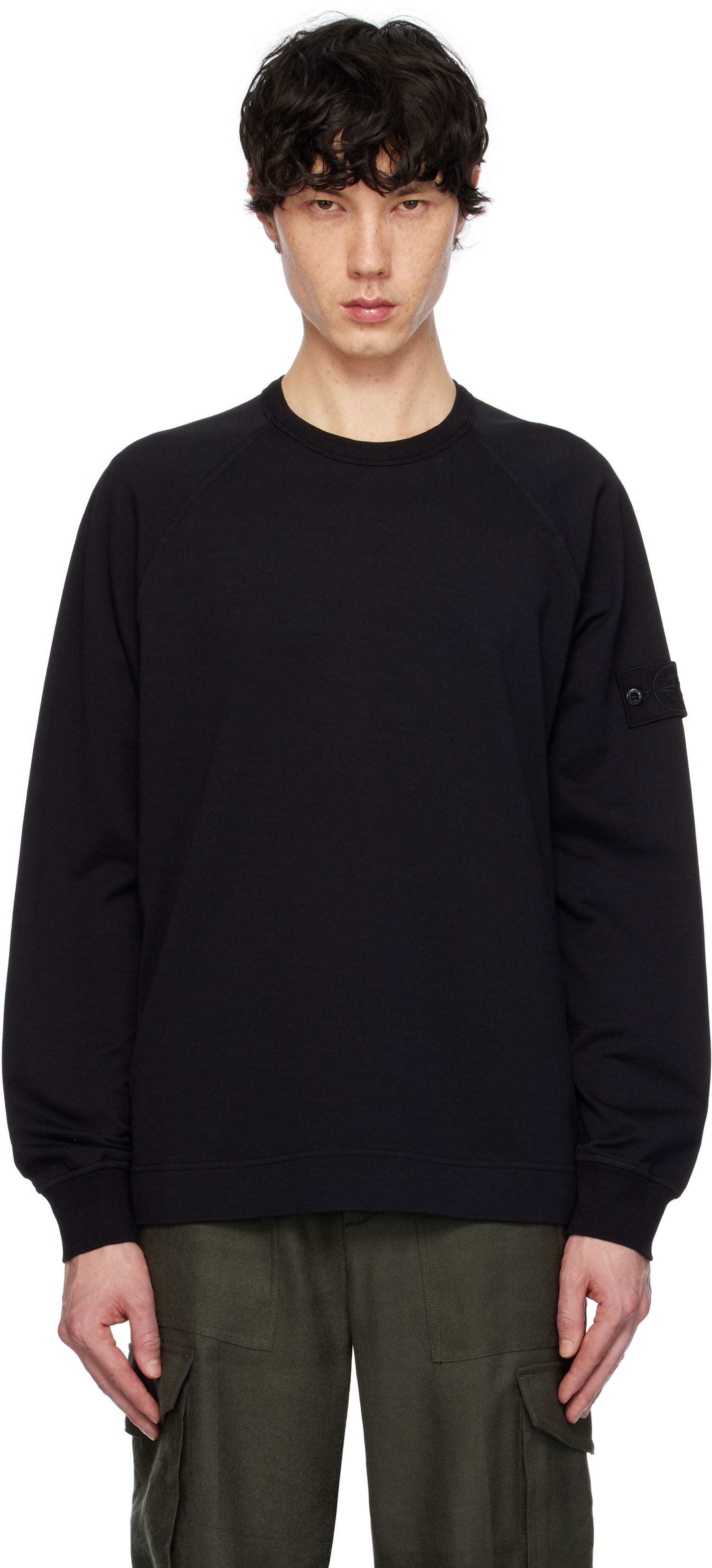 Пуловер Stone Island Stone Island Garment Dyed Sweatshirt Черно | K1S15 6100011 S00F3, 0