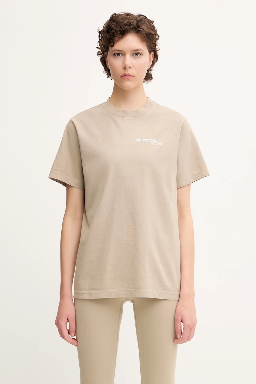 Тениска Sporty & Rich Sporty & Rich Hwcny T-Shirt Бежово | TO043622016GY15, 1
