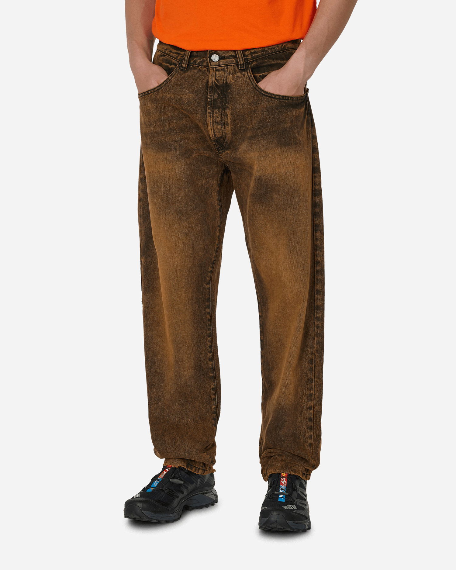 Дънки Aries Acid Wash Batten Jeans Оранжево
 | FUAR31313 ORG, 0