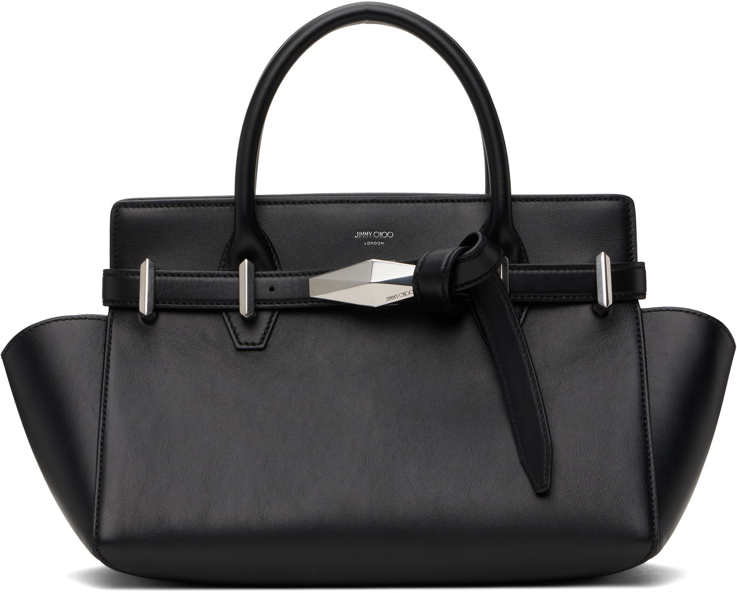 Дамска чанта Jimmy Choo Jimmy Choo Diamond Belted Top Handle Bag Черно | DIAMOND BELTED TH/S, 0