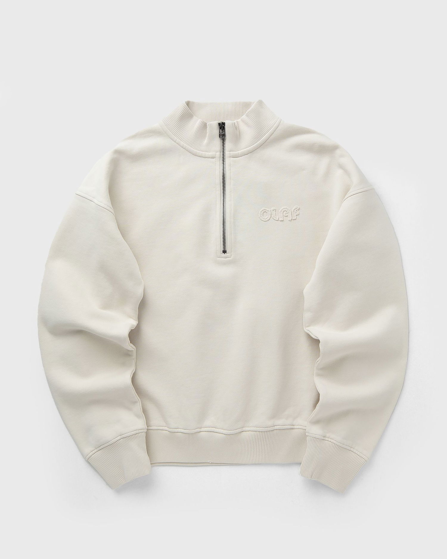 Суитчър ØLÅF Half Zip Sweatshirt Бежово | W210201-OFF-WHITE, 0