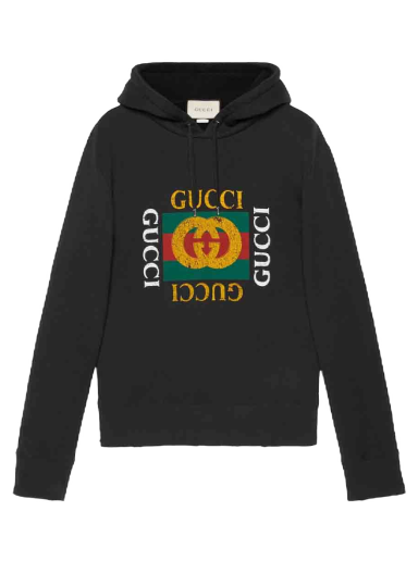 Суитчър Gucci Oversize Logo Hoodie Черно | 454585 X5J57 1015