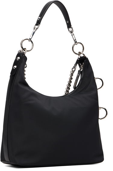 Дамска чанта R13 Small Chain-Link and Studded Hobo Bag Черно | R13WA062-A010, 2