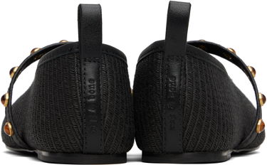Pокля rag & bone rag & bone Spire Straw Mary Jane Ballerina Flats Черно | WFF25PF1003ST3, 1
