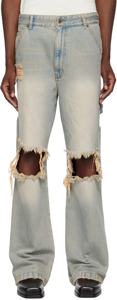 Дънки We11done We11done Distressed Carpenter Jeans Синьо | WD-DP2-24-319-M-SK, 0