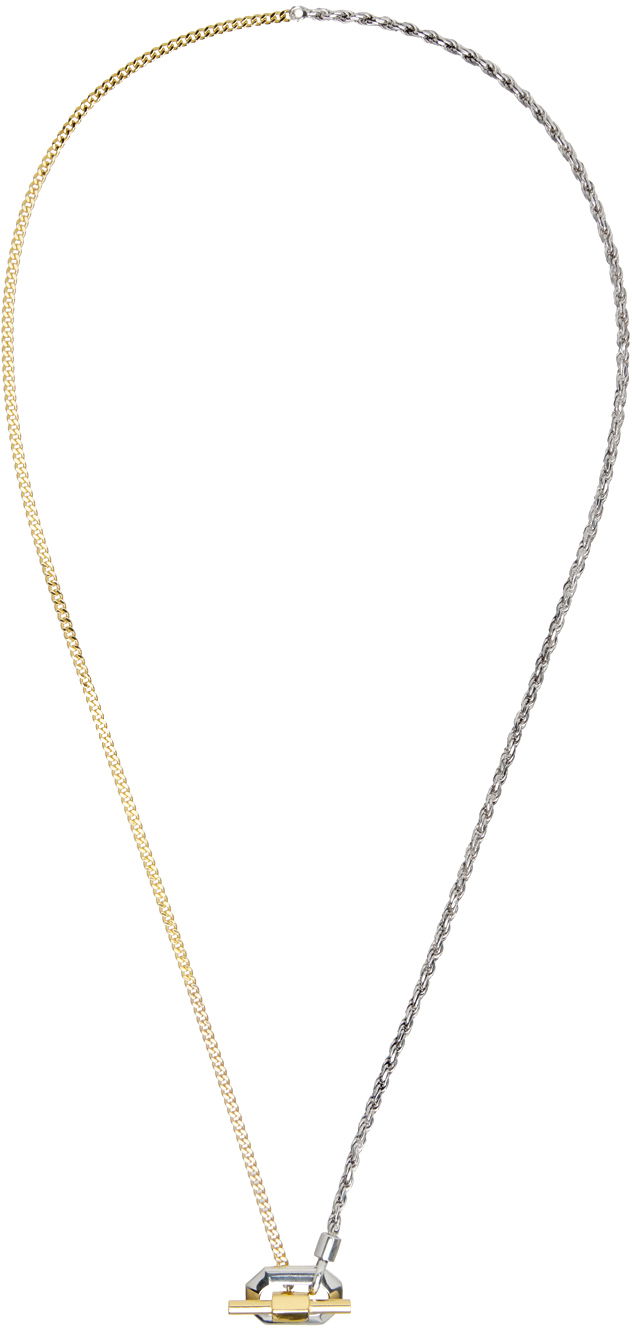 Колие Bottega Veneta Bottega Veneta Two-Tone Chain Necklace Металик | 754364 V507D, 0