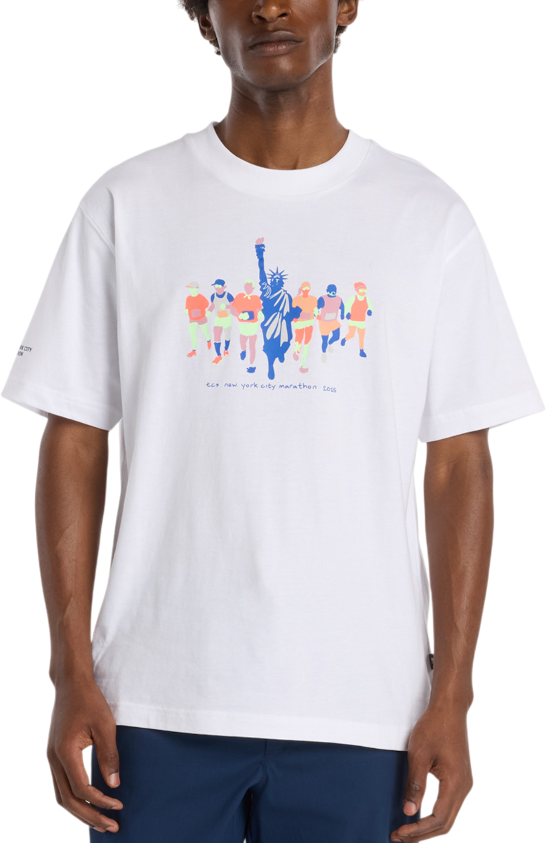 Тениска New Balance NYC Marathon Statue of Liberty Graphic T-Shirt Бяло | mt53536m-wt