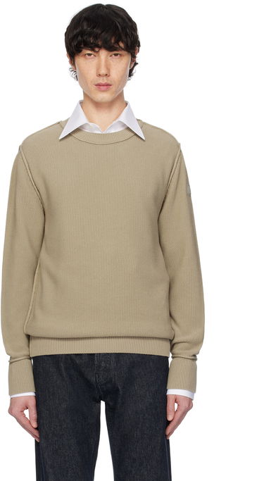 Пуловер Moncler Moncler Textured Cotton Sweater Бежово | K10919C00001M1367, 0