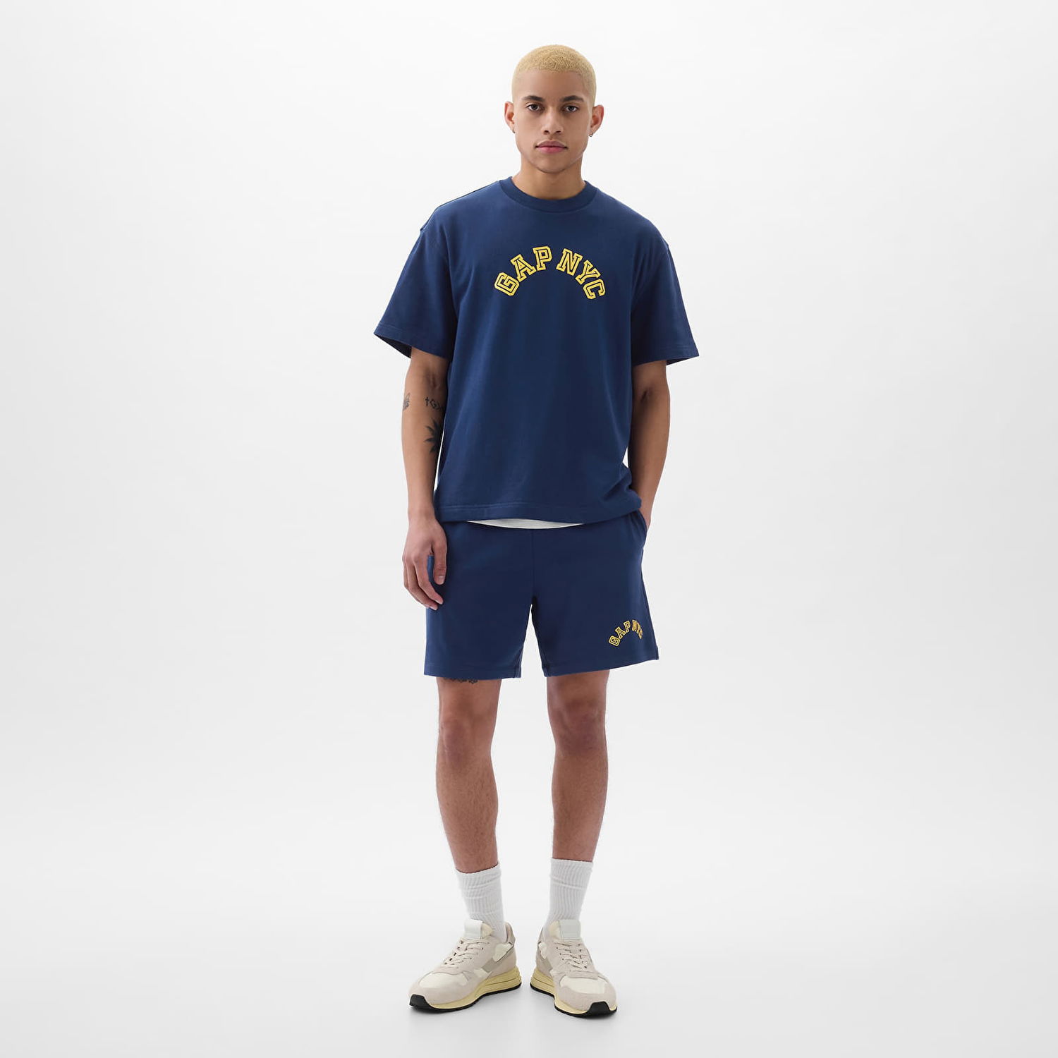 Суитчър GAP Shortsleeve Crew Neck Top Pangea Blue Тъмно синьо | 862305-01, 1