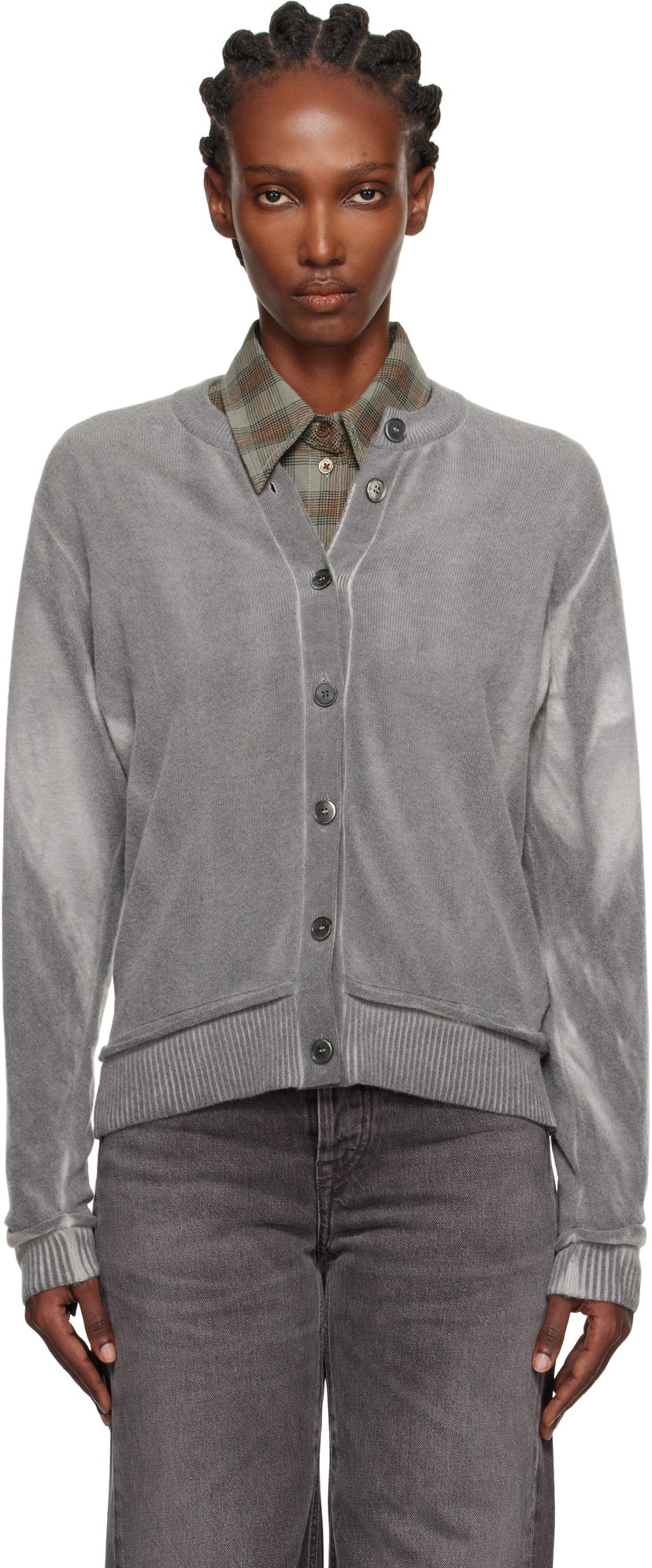Пуловер OUR LEGACY OUR LEGACY Dual Cardigan Сиво | W4253DG