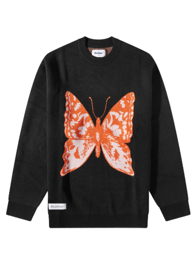 Пуловер Butter Goods Butterfly Crew Knit Черно | BGQ422D12603