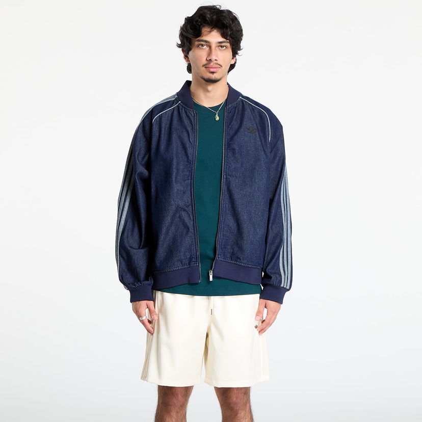 Яке adidas Originals SST Adicolor Loose Denim Jacket Тъмно синьо | JX6461