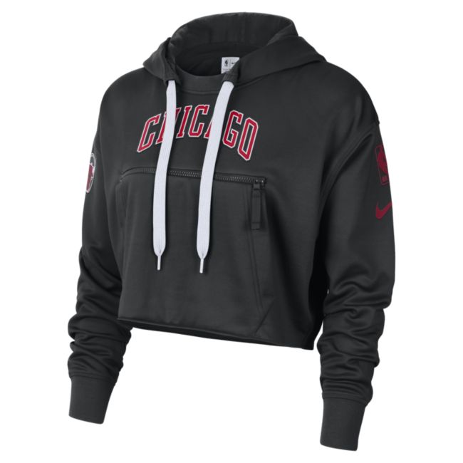 Суитчър Nike Chicago Bulls Courtside City Edition NBA Fleece Pullover Hoodie Черно | DO0141-010, 1