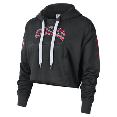Суитчър Nike Chicago Bulls Courtside City Edition NBA Fleece Pullover Hoodie Черно | DO0141-010, 1