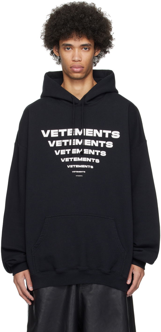 Суитчър VETEMENTS Pyramid Hoodie Черно | UE64HD120B