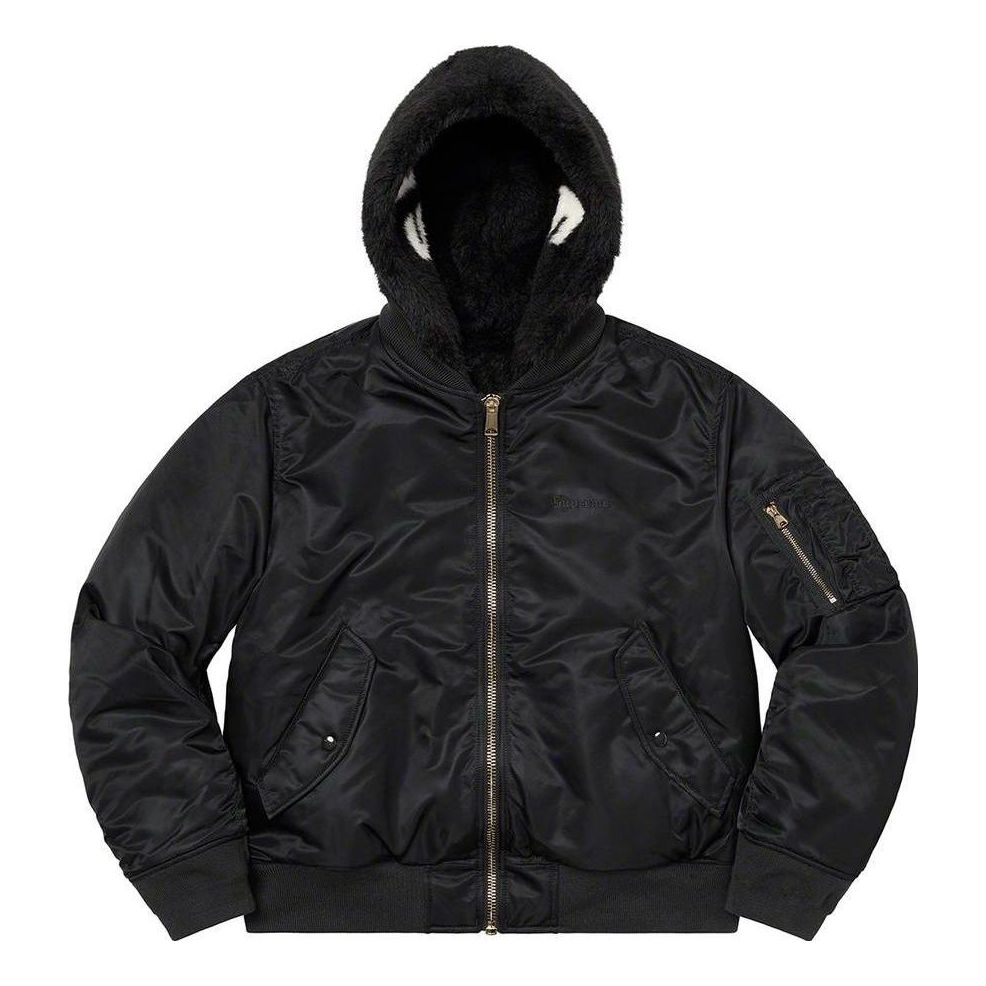 Яке бомбър Supreme Reversible Faux Fur MA-1 Bomber Jacket Черно | SUP-FW22-750, 0