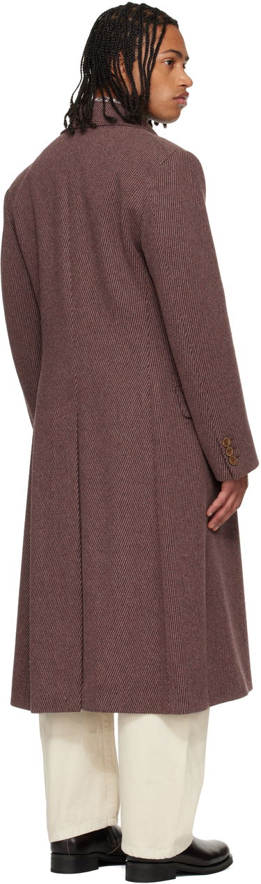 Палта Vivienne Westwood Winston Double-Breasted Herringbone Coat Бургунди | 3301001N-W016B-, 2