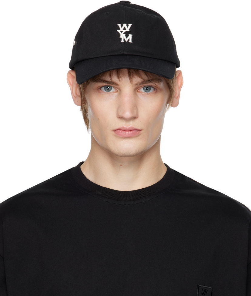 Шапка с козирка WOOYOUNGMI Logo Ball Cap Черно | W243AC51