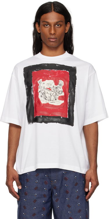 Тениска Marni Marni Fawn Print T-Shirt Бяло | HUMU0223QP USCX69, 0