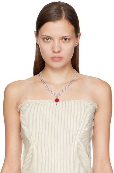 Колие Ottolinger Ottolinger Exclusive Diamond Dip Necklace Червено | 2500614E, 1