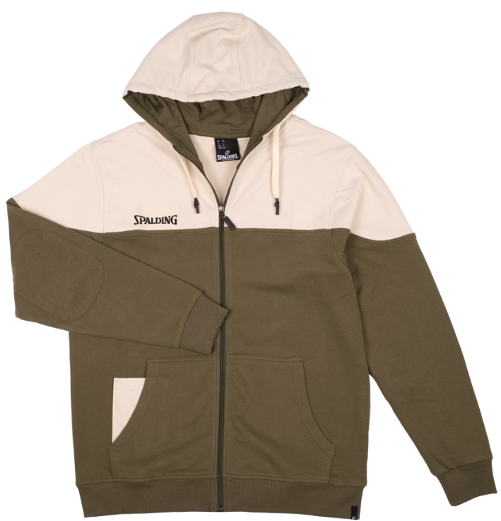 Суитчър Spalding Spalding Funk Hoody Zipper Jacket Зелено | 40221811-khakisilvergrey