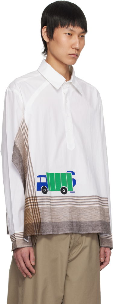 Риза Craig Green Craig Green Long Sleeve Handkerchief Shirt Бяло | CGSS25CWOSHI62, 1