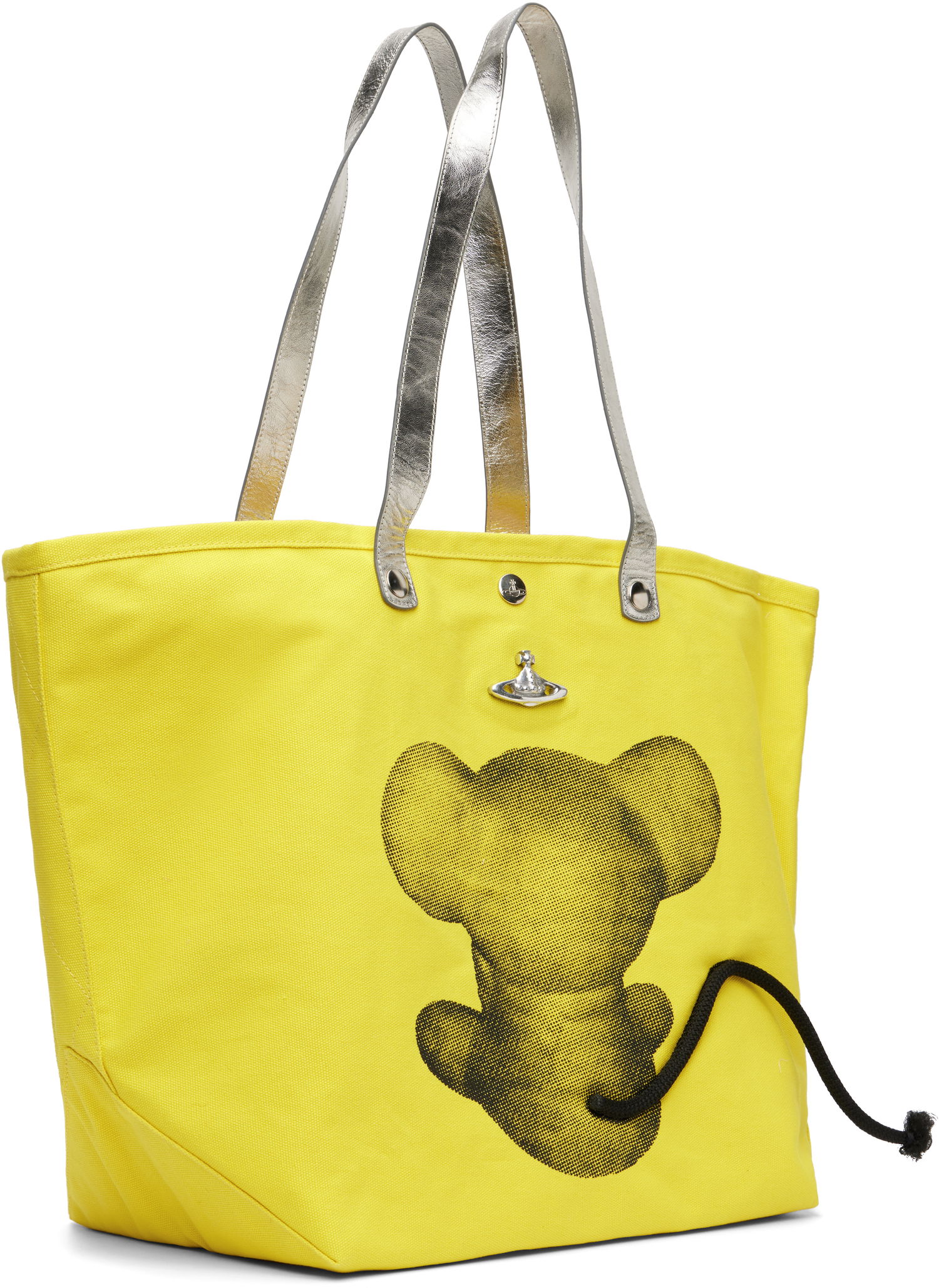 Голяма пазарска чанта Vivienne Westwood Vivienne Westwood Mouse Printed Canvas Shopper Tote Жълто | 4205007GU-W015D-, 1