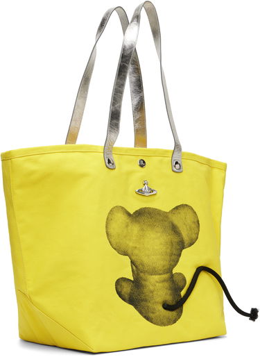 Голяма пазарска чанта Vivienne Westwood Vivienne Westwood Mouse Printed Canvas Shopper Tote Жълто | 4205007GU-W015D-, 1
