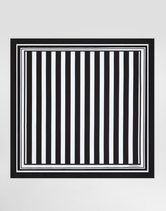 Dolce & Gabbana Striped Silk Twill Foulard, 90 x 90