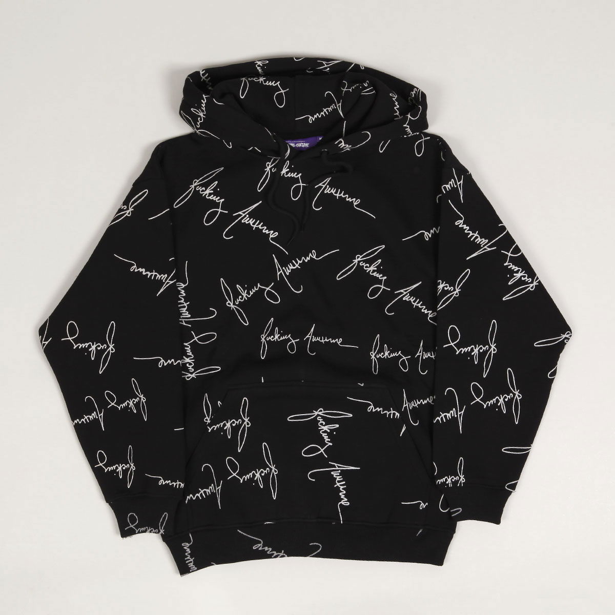 Суитчър Fucking Awesome Cursive Hoodie Черно | PN4122, 1