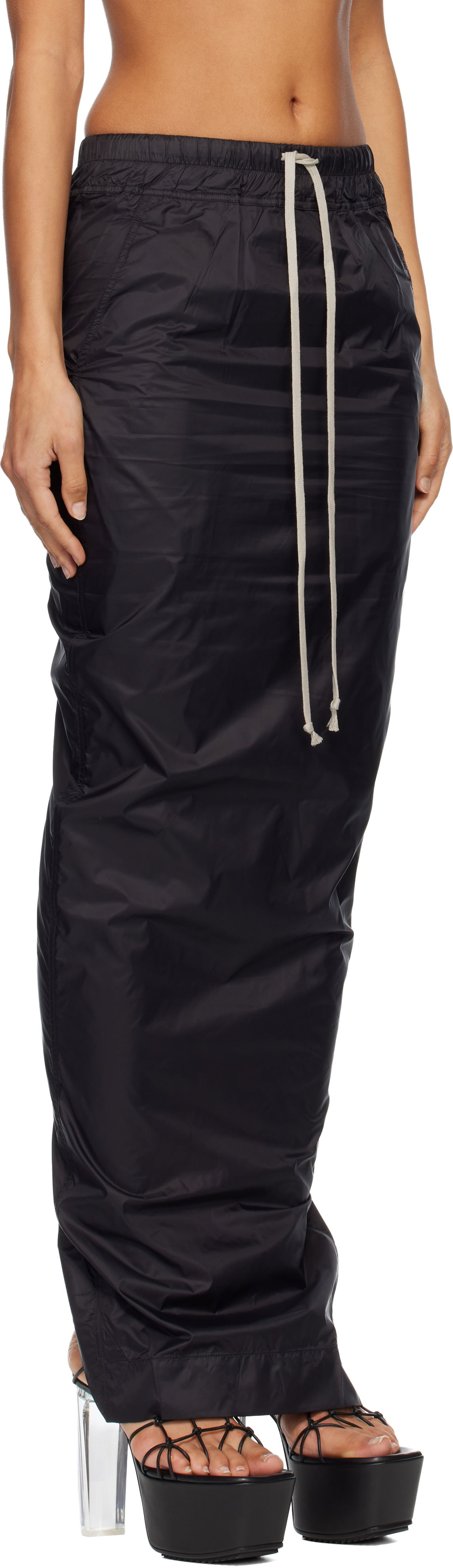 Пола Rick Owens DRKSHDW Concordians Pull On Pillar Maxi Skirt Черно | DS02E7332 NP, 1