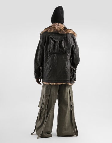 Яке Dolce & Gabbana Dolce & Gabbana Lambskin Multi-Pocket Fur Trim Jacket Черно | F9T59LHULYGN0000, 2