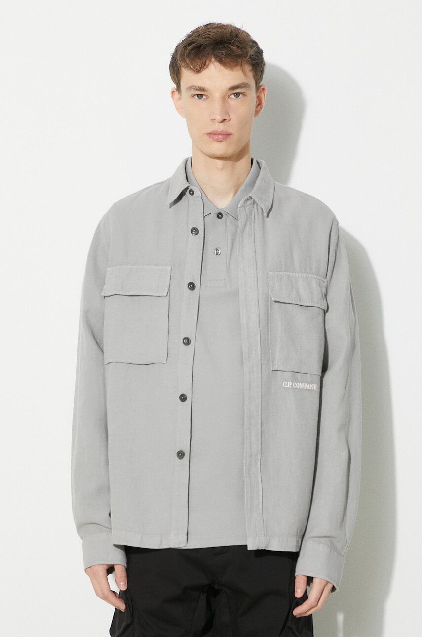 Риза C.P. Company Broken Shirt Сиво | 16CMSH159A006501G, 0
