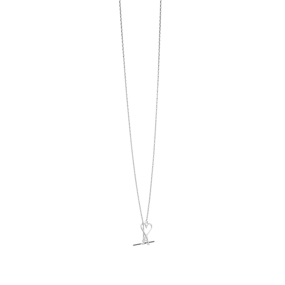Колие AMI Small A Heart Chain Necklace Сиво | UJW916-361-900, 0