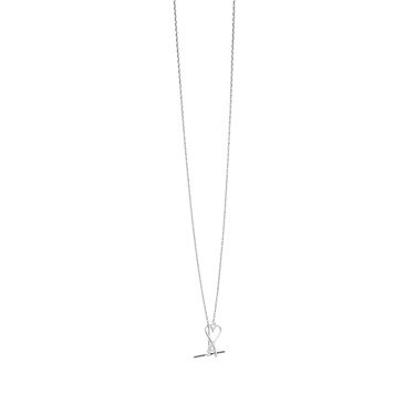 Колие AMI Small A Heart Chain Necklace Сиво | UJW916-361-900, 0