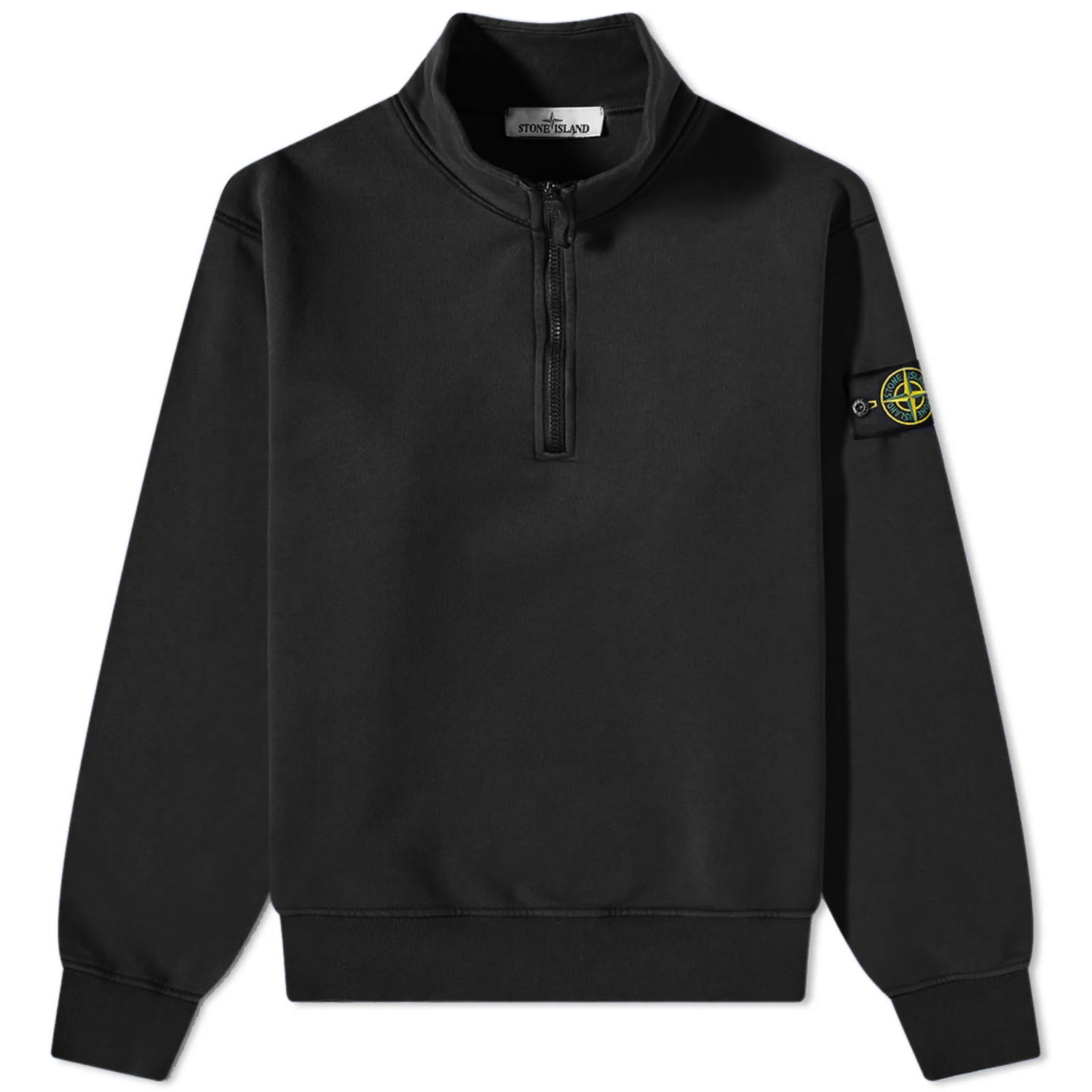 Суитчър Stone Island Garment Dyed Half Zip Sweatshirt Черно | 101561951-A0029, 0