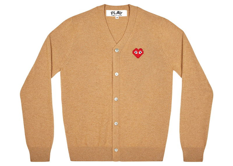 Пуловер Comme des Garçons Play Invader Cardigan Бежово | AZ-N084-051, 0