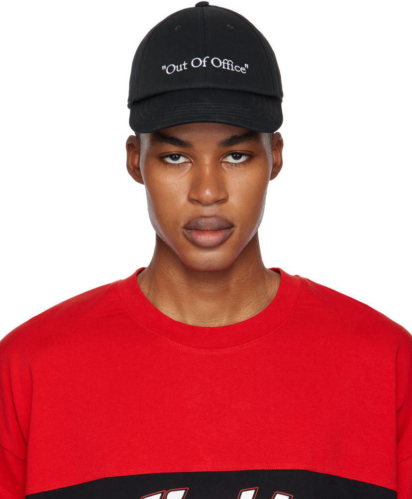 Шапка с козирка Off-White 'Out Of Office' Cap Черно | OMLB069F24FAB0091001